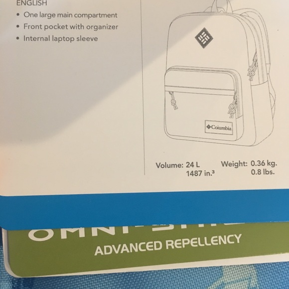 Columbia CottonWood DayPack Omni-shield protection - Picture 3 of 8